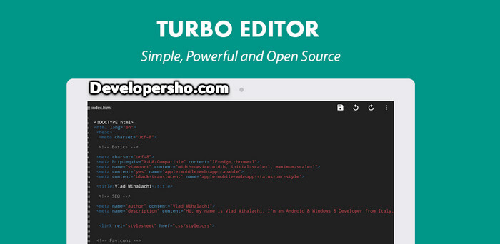 اپلیکیشن برنامه نویسی در اندروید Turbo Editor
