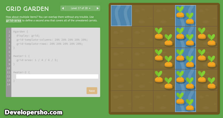 بازی Grid Garden برای یادگیری کدنویسی