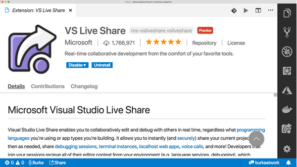 پلاگین Live Share برای VSCode