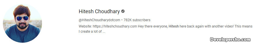 کانال یوتیوب برنامه نویسی به زبان انگلیسی با Hitesh Choudhary