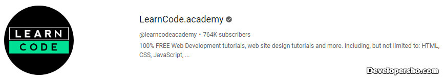کانال یوتیوب مخصوص برنامه نویسان با LearnCodeAcademy