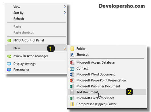 روش دوم برای باز کردن Notepad در ویندوز 7 و پایین‌تر
