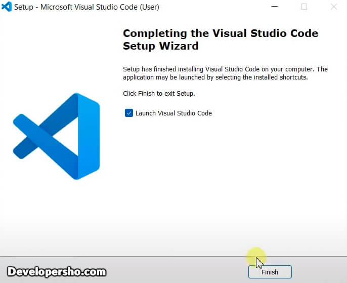 مرحله هفتم نصب VS Code در ویندوز
