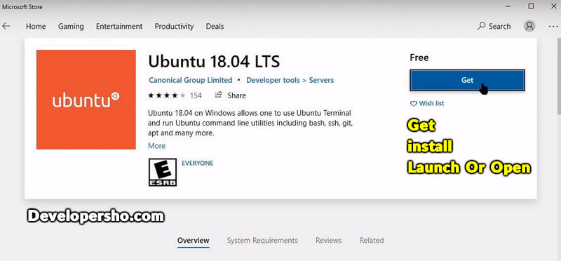 نصب لینوکس Ubuntu از مایکروسافت استور