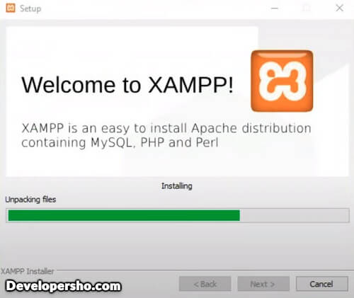 مرحله هفتم نحوه نصب XAMPP در ویندوز