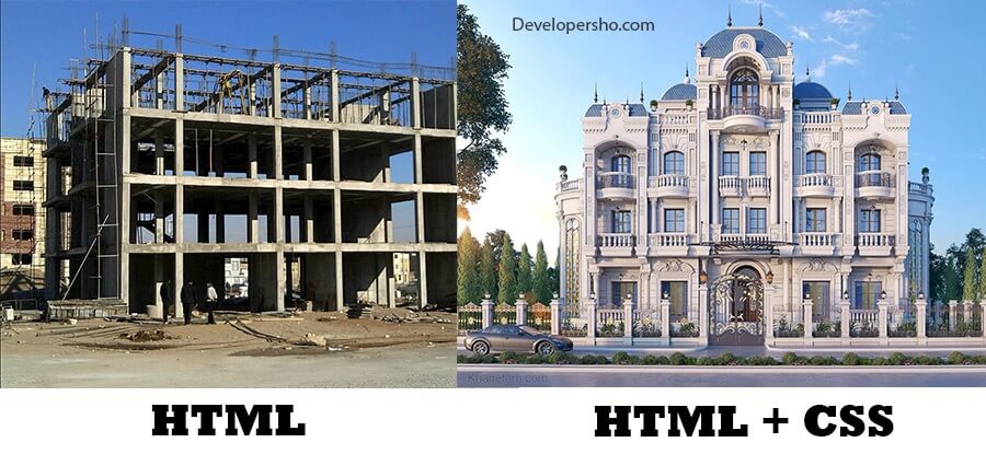 تفاوت html و css